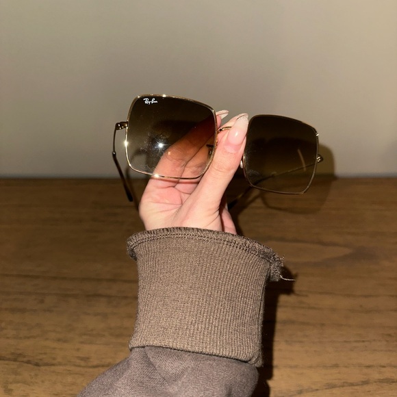 Ray-Ban Accessories - Ray-Ban Gold Frame Sunglasses with Brown Gradient Lenses